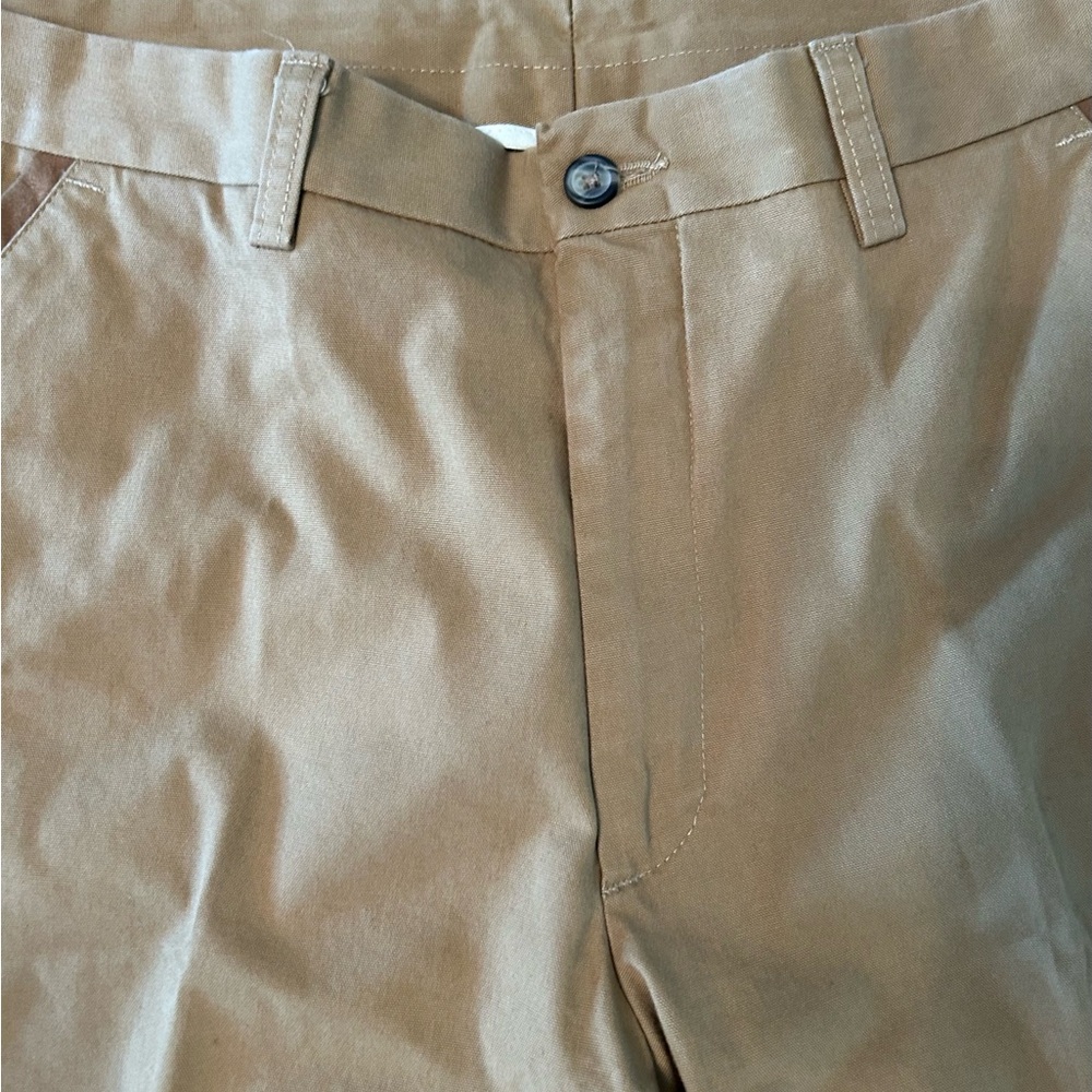 Kevin's Khaki Tailored Field Pants, 5-Pocket Style, Leather Trim, 36 X 34 - Picture 5 of 11